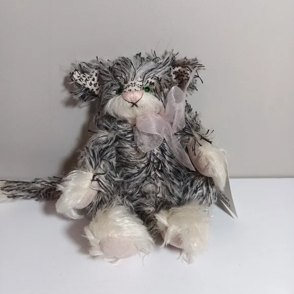 Deb Canham bigger bear Mohair Limited Edition Mischief Cat #13 Of 200 Grey - Picture 1 of 8